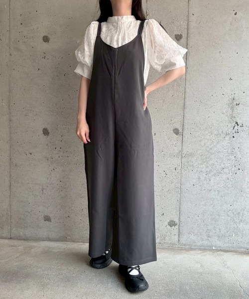 merrylatte（メリーラテ）の「ダブルストラップオールインワン（つなぎ/オールインワン・レディース・ブラック/チャコール・MEDIUM/SMALL）」の22枚目の写真