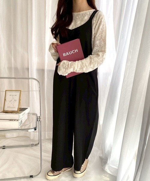 merrylatte（メリーラテ）の「ダブルストラップオールインワン（つなぎ/オールインワン・レディース・ブラック/チャコール・MEDIUM/SMALL）」の11枚目の写真