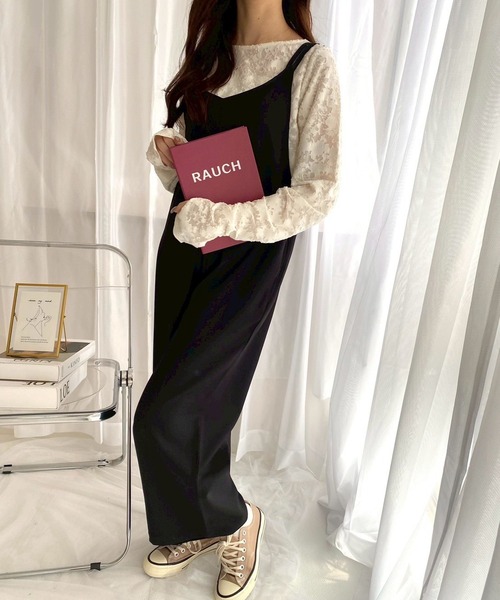 merrylatte（メリーラテ）の「ダブルストラップオールインワン（つなぎ/オールインワン・レディース・ブラック/チャコール・MEDIUM/SMALL）」の12枚目の写真