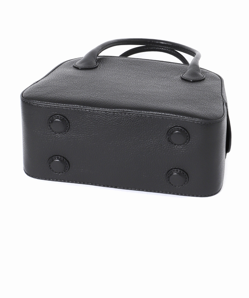 maison canau ROUND BOSTON Sバッグ MAISON CANAU(メゾン カナウ)｜SHRINK ROUND-BOSTON(M)/ブラック
