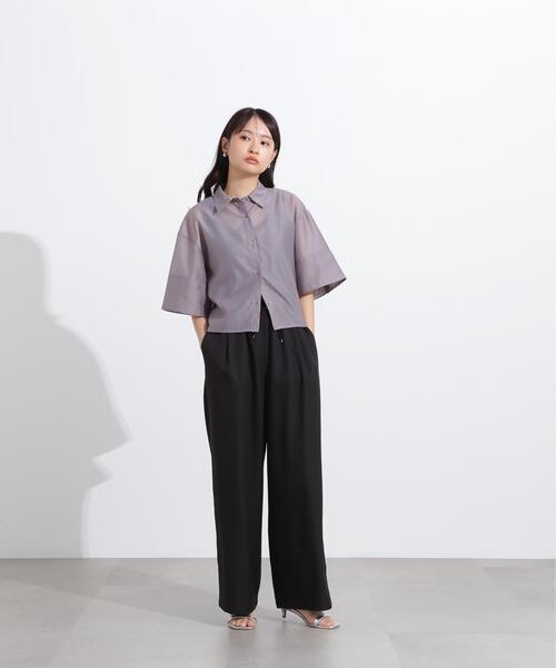 N.（N. Natural Beauty Basic）（エヌエヌナチュラルビューティーベーシック）の「ウエストギャザーイージーパンツ（その他パンツ・レディース・ベージュ/ブラック・MEDIUM）」の22枚目の写真