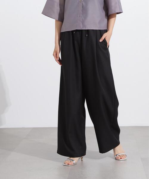 N.（N. Natural Beauty Basic）（エヌエヌナチュラルビューティーベーシック）の「ウエストギャザーイージーパンツ（その他パンツ・レディース・ベージュ/ブラック・MEDIUM）」の18枚目の写真