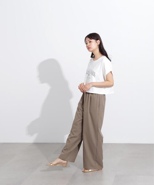 N.（N. Natural Beauty Basic）（エヌエヌナチュラルビューティーベーシック）の「ウエストギャザーイージーパンツ（その他パンツ・レディース・ベージュ/ブラック・MEDIUM）」の7枚目の写真