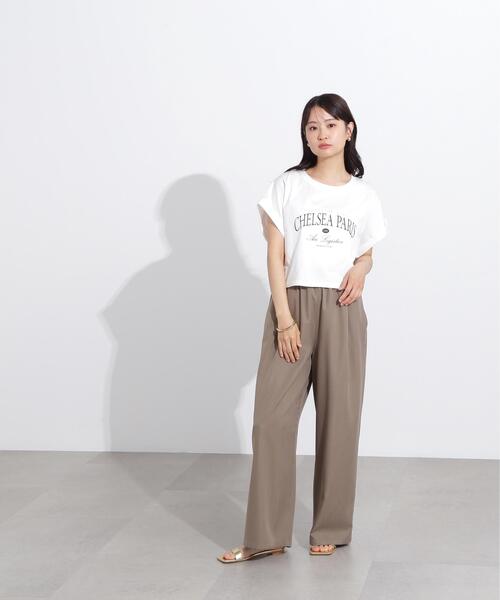 N.（N. Natural Beauty Basic）（エヌエヌナチュラルビューティーベーシック）の「ウエストギャザーイージーパンツ（その他パンツ・レディース・ベージュ/ブラック・MEDIUM）」の6枚目の写真