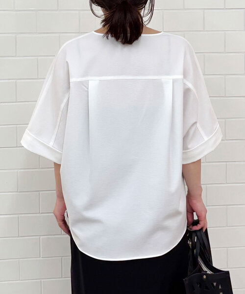 GALLARDAGALANTE（ガリャルダガランテ）の「スキッパーブラウス（シャツ/ブラウス・レディース・ホワイト/ブラック/ネイビー・FREE）」の10枚目の写真