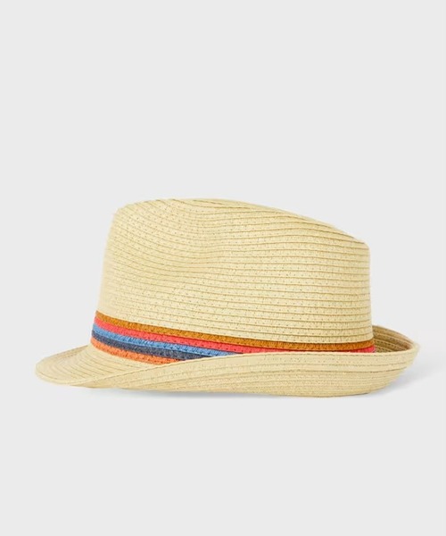 Paul Smith(ポールスミス)の「アーティストストライプ トリルビーハット【150318 930DT】(ハット・メンズ・ブルー/ライトベージュ・FREE)」の1枚目の写真