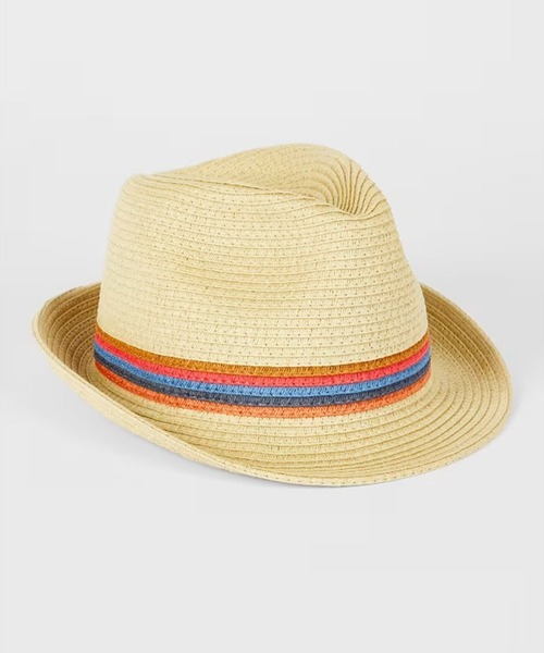 Paul Smith(ポールスミス)の「アーティストストライプ トリルビーハット【150318 930DT】(ハット・メンズ・ブルー/ライトベージュ・FREE)」の6枚目の写真