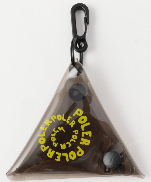 POLeR(ポーラー)の「POLeR/ポーラー PVC TRYANGLE COIN CASE(コインケース・メンズ・ブラック/シルバー/オレンジ・ONE SIZE)」の2枚目の写真