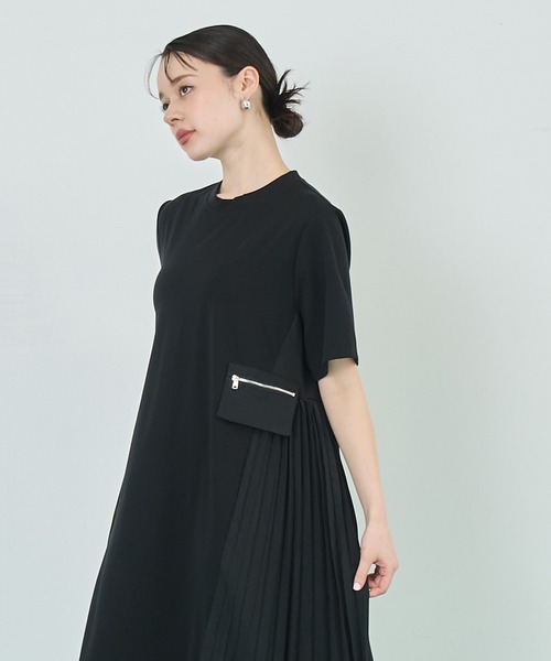 ANAP（アナップ）の「切り替えプリーツTシャツワンピース（ワンピース・レディース・グレー/ブラック・FREE）」の5枚目の写真