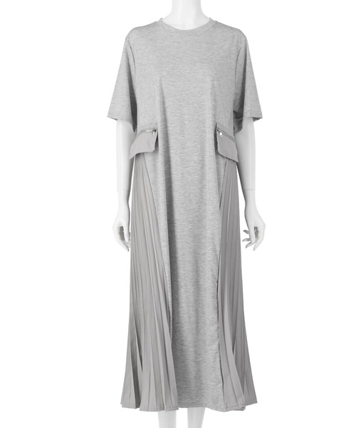 ANAP（アナップ）の「切り替えプリーツTシャツワンピース（ワンピース・レディース・グレー/ブラック・FREE）」の12枚目の写真