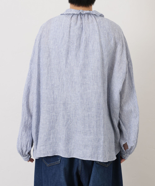 JOURNAL STANDARD ビッグラッフルスタンドシャツ ストライプフリル ビッグラッフルスタンドシャツ | ジャーナルスタンダード