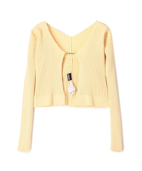 JACQUEMUS（ジャックムス）の「JACQUEMUS LA MAILLE PRALU カーディガン（カーディガン/ボレロ・レディース・ピンク/イエロー/ライトピンク/ブラック・36/34）」の3枚目の写真