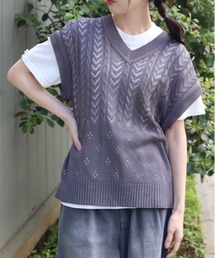axes femme | ニットベスト×Ｔシャツセット(ニット/セーター)
