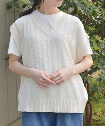 axes femme | ニットベスト×Ｔシャツセット(ニット/セーター)