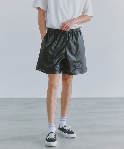 MILITARY(ミリタリー)の「【SETUP7】PU Urban Baggy Shorts / PUアーバンバギーショーツ(その他パンツ・メンズ・ブラック/グレー/ブラウン・M/L)」の6枚目の写真