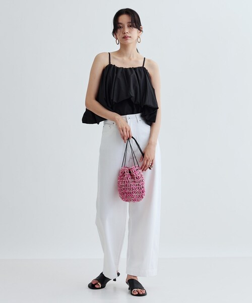 GALLEST（ギャレスト）の「【The Bagmati】ABACA巾着バッグ（ハンドバッグ・レディース・ブラック/イエロー系その他/ピンク系・00）」の8枚目の写真