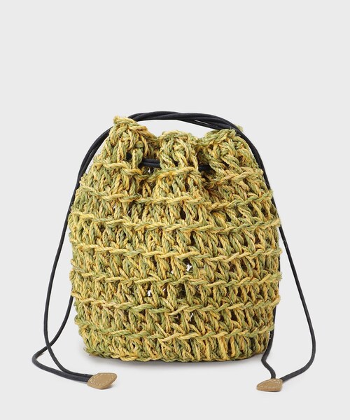 GALLEST（ギャレスト）の「【The Bagmati】ABACA巾着バッグ（ハンドバッグ・レディース・ブラック/イエロー系その他/ピンク系・00）」の21枚目の写真