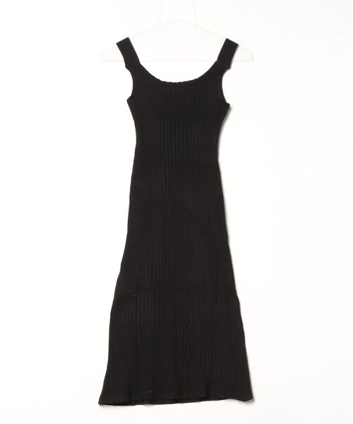 Per sist ence(パーシエンス)の「リブニットキャミワンピース(ワンピース・レディース・ブラック/アイボリー・ONE SIZE)」の3枚目の写真