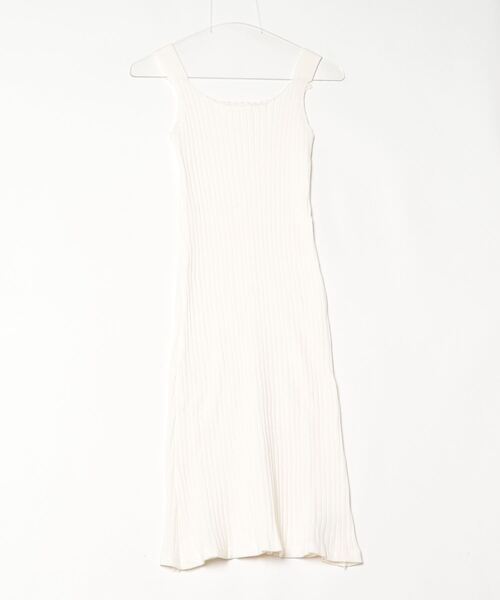 Per sist ence(パーシエンス)の「リブニットキャミワンピース(ワンピース・レディース・ブラック/アイボリー・ONE SIZE)」の6枚目の写真