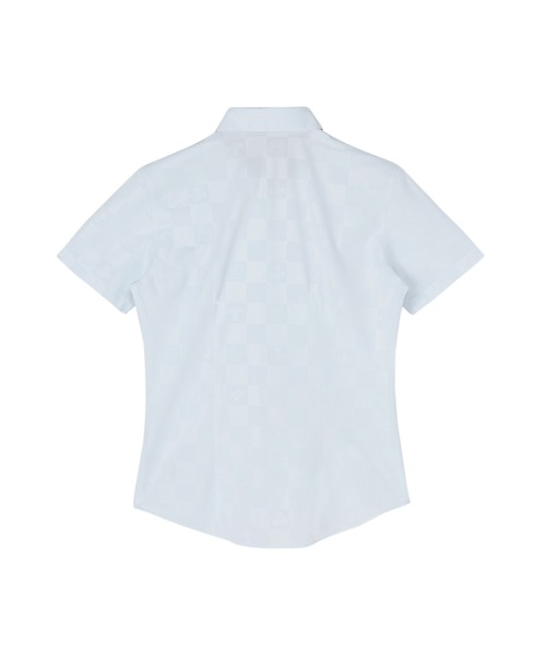 TOKYO SHIRTS(トウキョウシャツ)の「【Disney ディズニー】 形態安定ノーアイロン スキッパー 半袖ビジネスワイシャツ(ビジネスシャツ・レディース・サックスブルー・S/M/L/LL/XL)」の2枚目の写真
