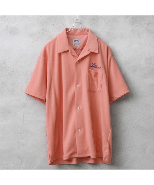HOUSTON(ヒューストン)の「HOUSTON 41230 PILE BOELING SHIRT(VIETNAM)(シャツ/ブラウス・メンズ・ブラック/ピンク・L/XL/XXL/M)」の2枚目の写真