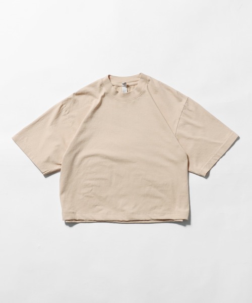 realsyndrome(リアルシンドローム)の「LOS ANGELES APPAREL/ロサンゼルスアパレル 6.5OZ GARMENT DYE CREW NECK CROPPED TEE クロップドTシャツ 秋物 秋服 2026年秋冬(Tシャツ/カットソー・レディース・ベージュ/グリーン/ダークブラウン・L/S)」の18枚目の写真