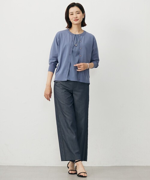 J.PRESS Ladies(J.プレス レディス)の「【洗える】ブラウスライクジャージー カットソー(Tシャツ/カットソー・レディース・ピンク系/ライトグレー系/ブラウン系/ダルブルー系・SMALL)」の8枚目の写真