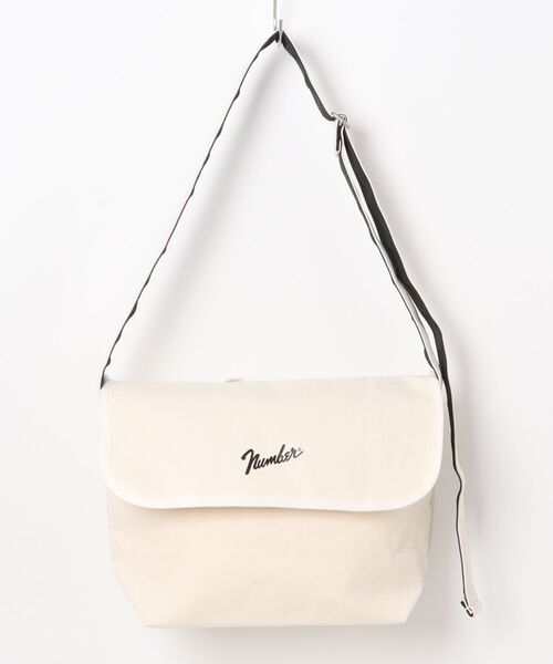 NUMBER (N)INE（ナンバーナイン）の「【NUMBER(N)INE/ナンバーナイン】CANVAS 2WAY SHOULDER BAG（S）/2WAYショルダーバッグSサイズ（ショルダーバッグ・メンズ・ブラック/ホワイト・FREE）」の20枚目の写真