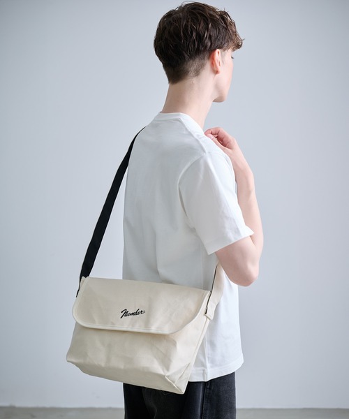 NUMBER (N)INE（ナンバーナイン）の「【NUMBER(N)INE/ナンバーナイン】CANVAS 2WAY SHOULDER BAG（S）/2WAYショルダーバッグSサイズ（ショルダーバッグ・メンズ・ブラック/ホワイト・FREE）」の14枚目の写真