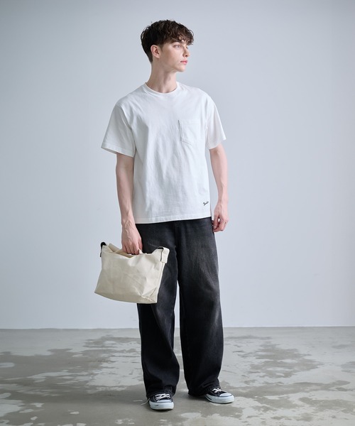 NUMBER (N)INE（ナンバーナイン）の「【NUMBER(N)INE/ナンバーナイン】CANVAS 2WAY SHOULDER BAG（S）/2WAYショルダーバッグSサイズ（ショルダーバッグ・メンズ・ブラック/ホワイト・FREE）」の11枚目の写真