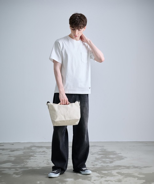 NUMBER (N)INE（ナンバーナイン）の「【NUMBER(N)INE/ナンバーナイン】CANVAS 2WAY SHOULDER BAG（S）/2WAYショルダーバッグSサイズ（ショルダーバッグ・メンズ・ブラック/ホワイト・FREE）」の9枚目の写真