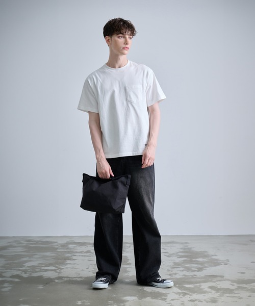 NUMBER (N)INE（ナンバーナイン）の「【NUMBER(N)INE/ナンバーナイン】CANVAS 2WAY SHOULDER BAG（S）/2WAYショルダーバッグSサイズ（ショルダーバッグ・メンズ・ブラック/ホワイト・FREE）」の22枚目の写真