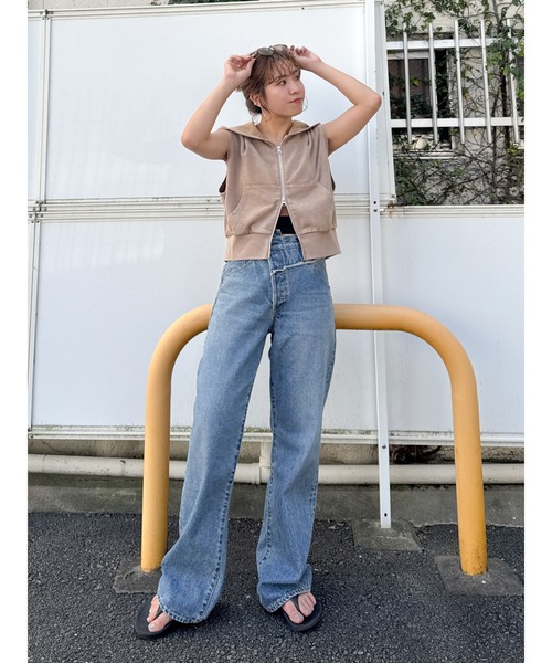 Ungrid(アングリッド)の「ウエストデザインリメイクデニム(デニムパンツ・レディース・ブルー・26inch/25inch/24inch)」の21枚目の写真