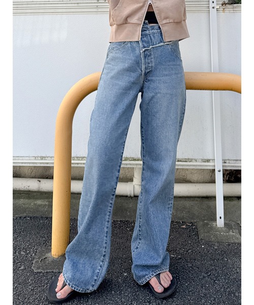 Ungrid(アングリッド)の「ウエストデザインリメイクデニム(デニムパンツ・レディース・ブルー・26inch/25inch/24inch)」の22枚目の写真