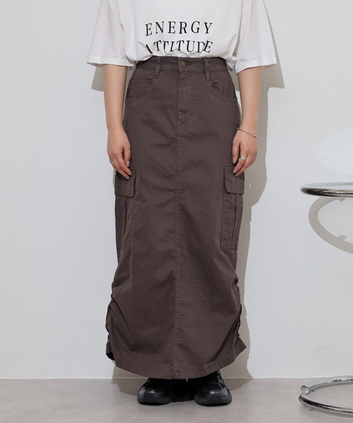 atONE(アットワン)の「ツイルカーゴスカート(スカート・レディース・ブラック/カーキ/チャコールグレー・L/M/LL)」の16枚目の写真
