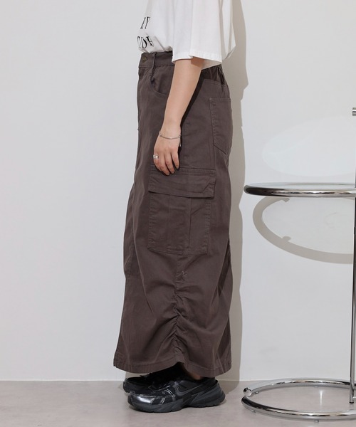 atONE(アットワン)の「ツイルカーゴスカート(スカート・レディース・ブラック/カーキ/チャコールグレー・L/M/LL)」の17枚目の写真