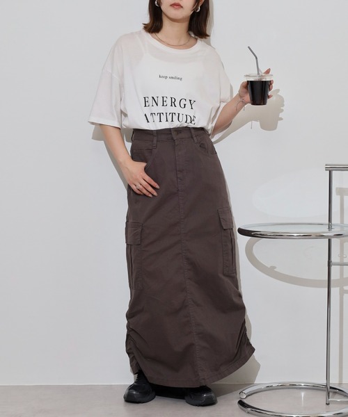 atONE(アットワン)の「ツイルカーゴスカート(スカート・レディース・ブラック/カーキ/チャコールグレー・L/M/LL)」の11枚目の写真