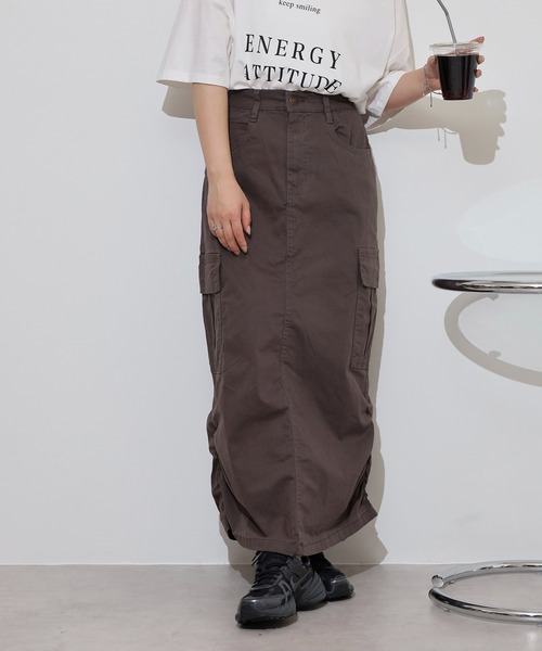 atONE(アットワン)の「ツイルカーゴスカート(スカート・レディース・ブラック/カーキ/チャコールグレー・L/M/LL)」の10枚目の写真