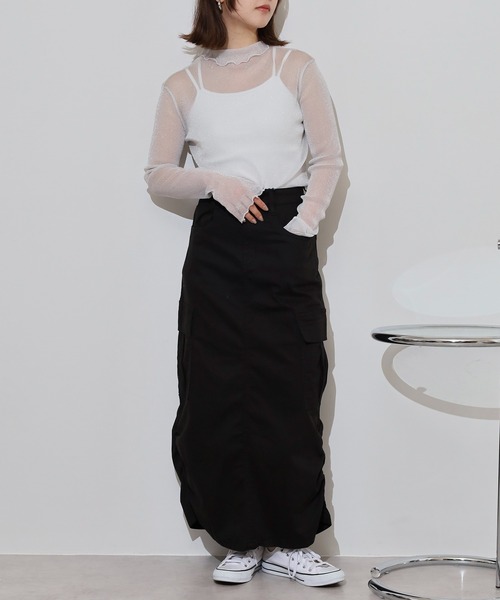 atONE(アットワン)の「ツイルカーゴスカート(スカート・レディース・ブラック/カーキ/チャコールグレー・L/M/LL)」の7枚目の写真