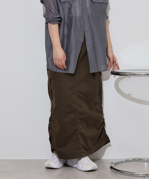 atONE(アットワン)の「ツイルカーゴスカート(スカート・レディース・ブラック/カーキ/チャコールグレー・L/M/LL)」の14枚目の写真