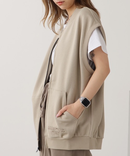 FOG ESSENTIALS（エフオージーエッセンシャルズ）の「FOG ESSENTIALS/エッセンシャルズ FULL ZIP SS SWEAT VEST ベスト メンズ 夏物 夏服（ベスト・メンズ・ヘザーグレー/タン・XL/L/M/S）」の14枚目の写真