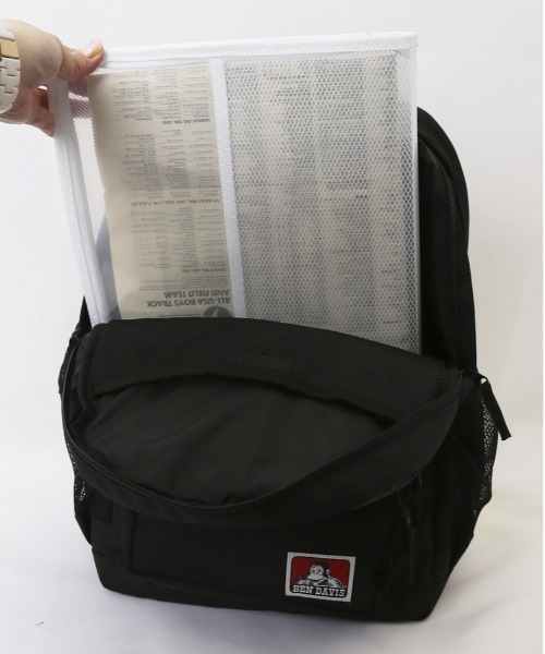 BEN DAVIS(ベンデイビス)の「BEN DAVIS ベンデイビス CLASS DAYPACK BDW-8306(バックパック/リュック・レディース・ブラック×ホワイト/ブラック×レッド/ブラック×グリーン・FREE)」の10枚目の写真