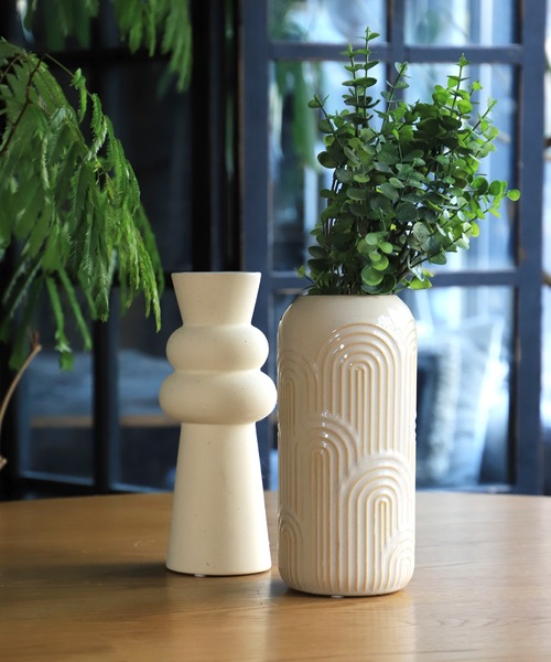 a.depeche(アデペシュ)の「【a.depeche/アデペシュ】フラワーベース 花瓶 / おしゃれなギフトに最適! / deser flower vase konya(フラワーベース・レディース・オフホワイト・FREE)」の1枚目の写真