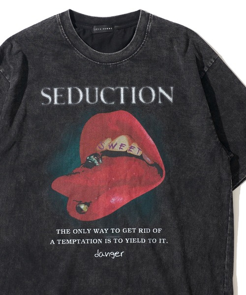 TETE HOMME（テットオム）の「展開店舗限定 グラフィックプリントTシャツ（Tシャツ/カットソー・メンズ・ブラック系5/ブラック系1/ブラック系3/ブラック系2/ブラック系4・MEDIUM/LARGE）」の3枚目の写真