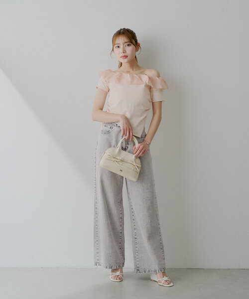 Chico（チコ）の「リボンベルトボストンバッグ（ボストンバッグ・レディース・ブラック/アイボリー/ブラウン/レッド・FREE）」の6枚目の写真