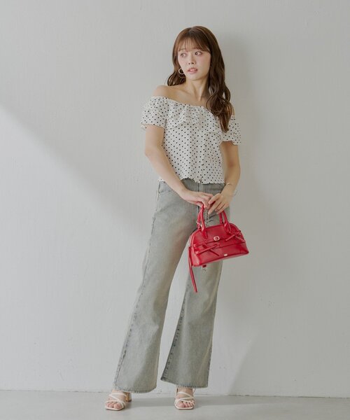 Chico（チコ）の「リボンベルトボストンバッグ（ボストンバッグ・レディース・ブラック/アイボリー/ブラウン/レッド・FREE）」の10枚目の写真