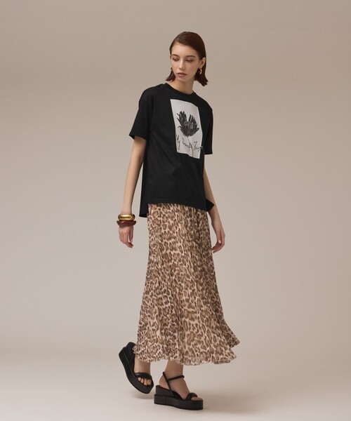 セール】ヒョウ柄ロングプリーツスカート（スカート）｜Diagram