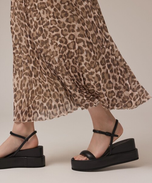 セール】ヒョウ柄ロングプリーツスカート（スカート）｜Diagram