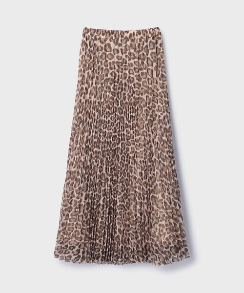 Diagram(ダイアグラム)の「ヒョウ柄ロングプリーツスカート(スカート・レディース・ベージュ・36)」の9枚目の写真