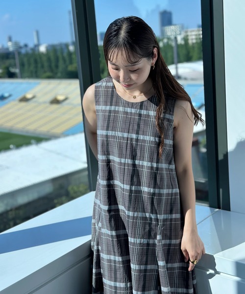 CADUNE チェックワンピース　茶色　M チェックワンピース | ワンピース | CADUNE（カデュネ